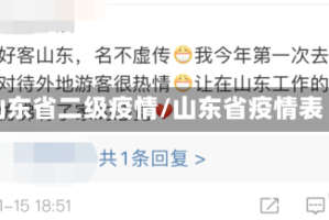 山东省二级疫情/山东省疫情表