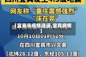 【宜宾市疫情造谣,宜宾病情】