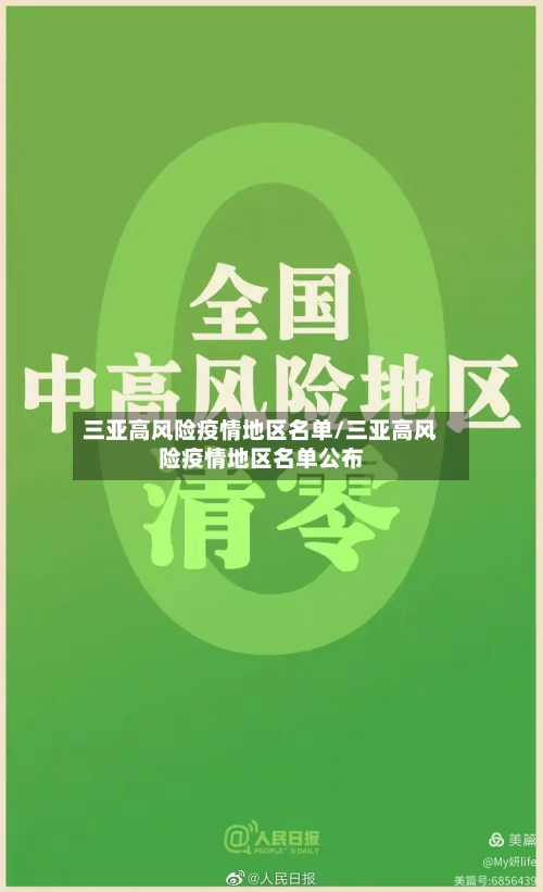 三亚高风险疫情地区名单/三亚高风险疫情地区名单公布-第1张图片